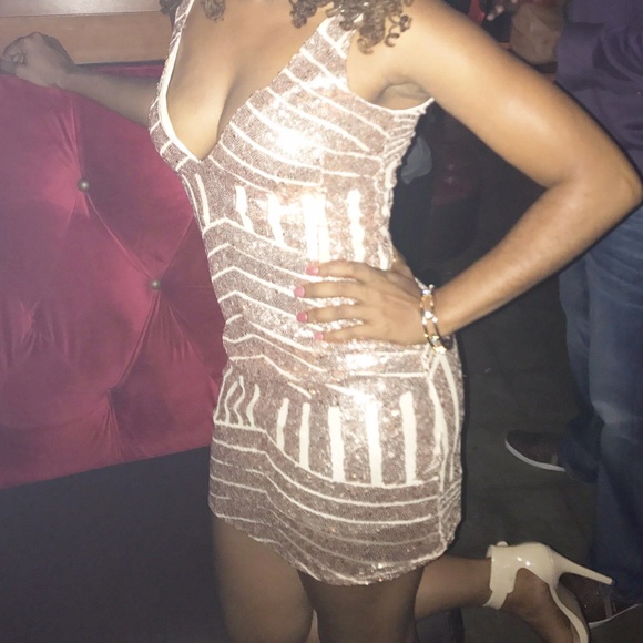 Gold Sequins Mini Dress - Picture 1 of 1